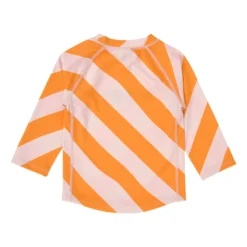 UV-Langarmshirt "happy"orange gestreift 110
