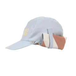 UV-Sonnenhut mit faltbarem Nackenschutz "ciao" hellblau 52-53