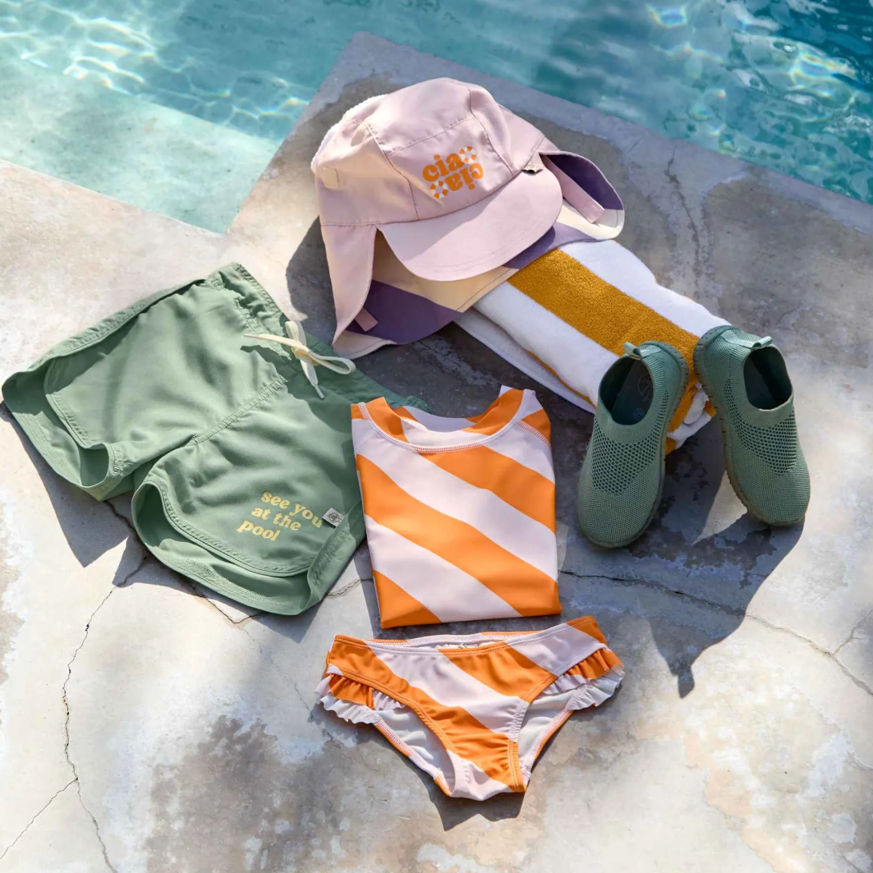 UV-Sonnenhut mit faltbarem Nackenschutz "ciao" rosa 52-53
