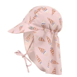 UV-Sonnenhut mit Nackenschutz "Eis" rosa 45-47