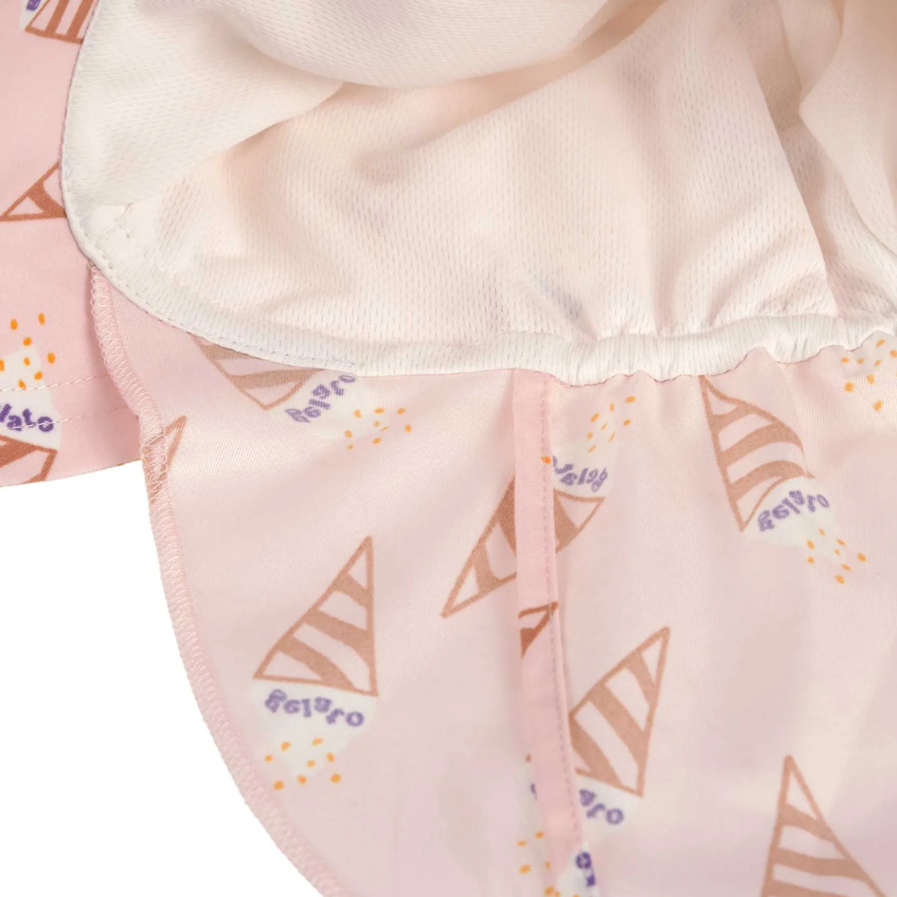 UV-Sonnenhut mit Nackenschutz "Eis" rosa 45-47