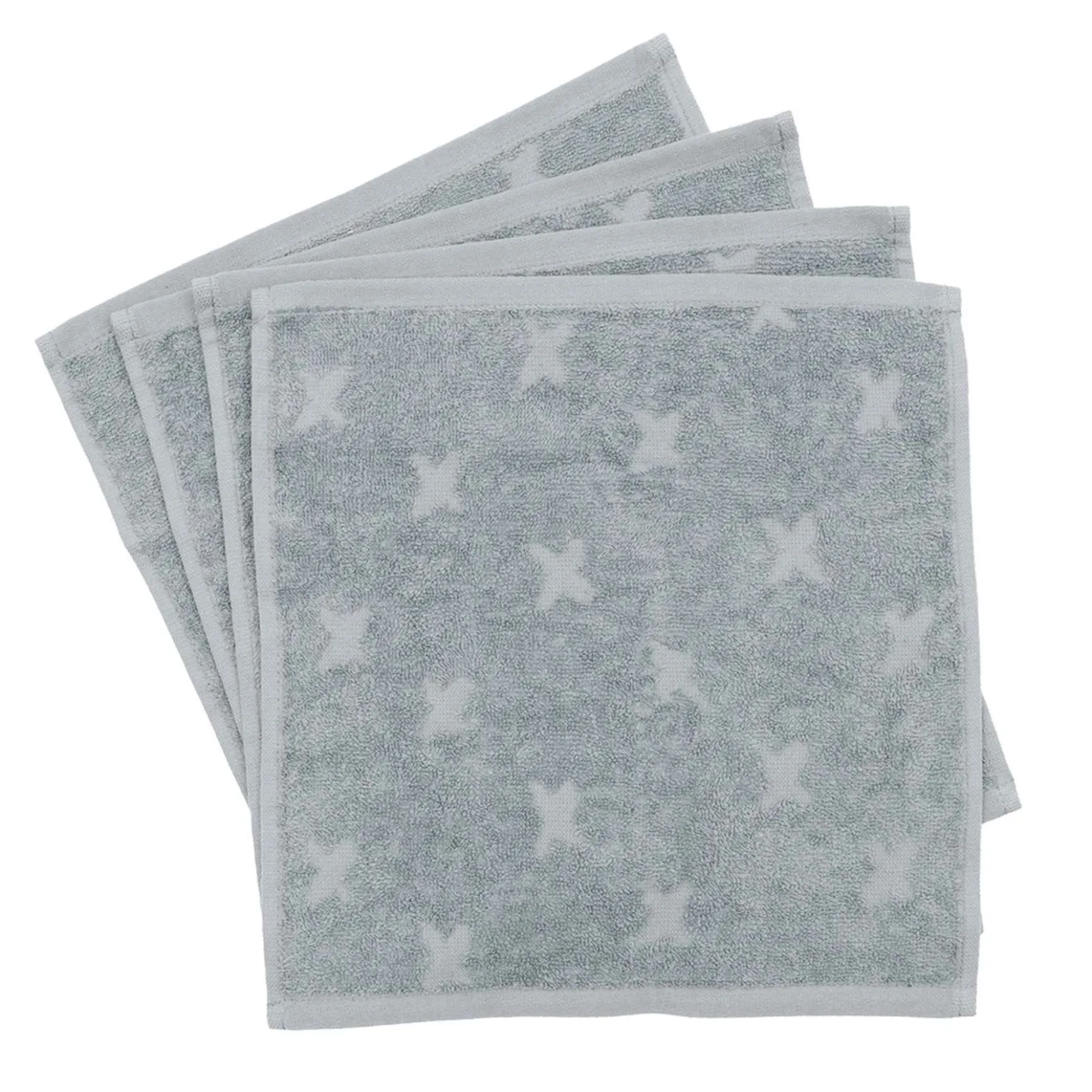 Waschlappen 4er-Pack jasmin blue