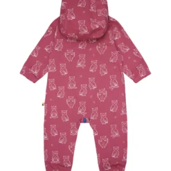 Wasserabweisender Overall "Eule" rouge 62/68