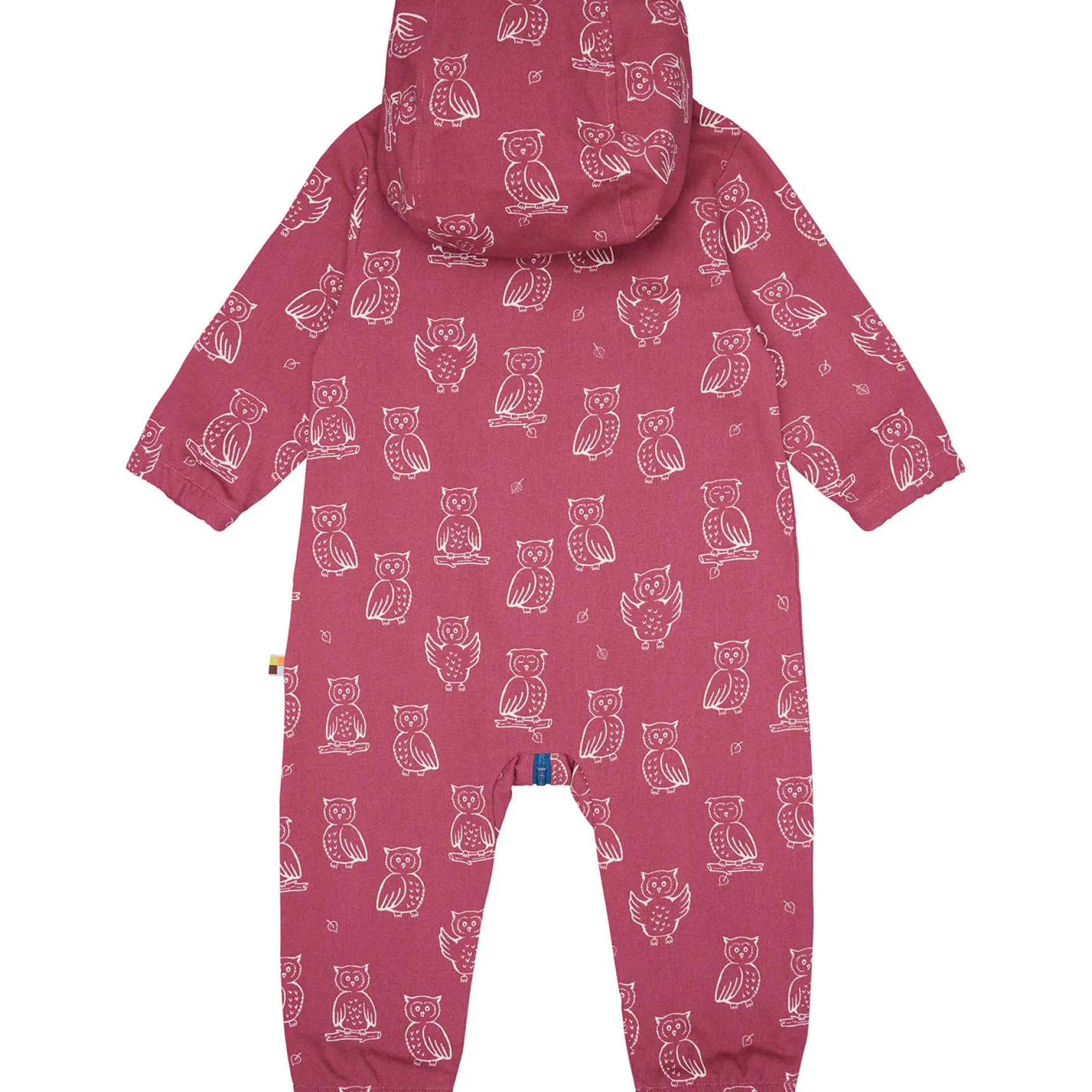 Wasserabweisender Overall "Eule" rouge 62/68