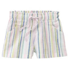 Web-Shorts rosa-weiß 74/80