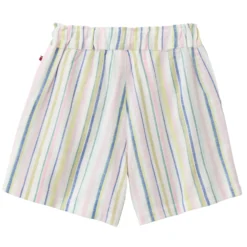 Web-Shorts rosa-weiß 122/128