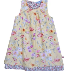 Wende-Kleid "Blumen" hellgelb 116