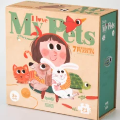 Wendepuzzle "I love my pets" 7x3 Teile