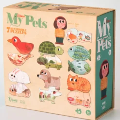 Wendepuzzle "I love my pets" 7x3 Teile