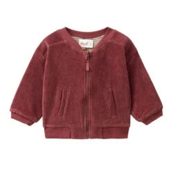 Wende-Sweatjacke "Ripp" bordeaux 98/104