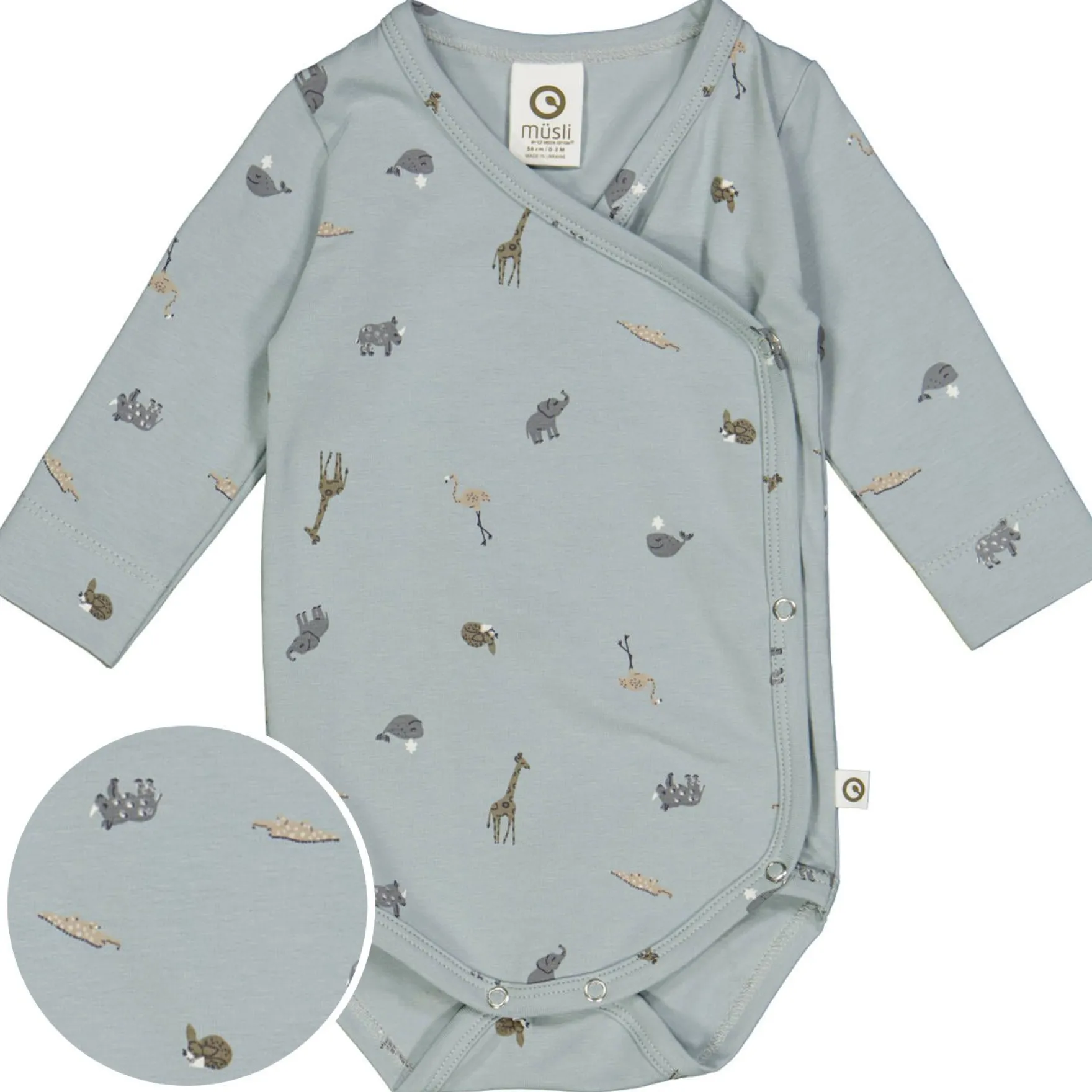 Wickelbody "Safari" blaugrau 44