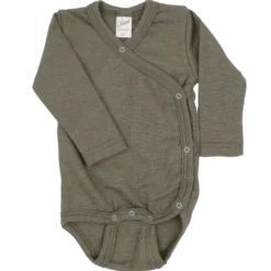 Wickelbody Wolle Seide khaki 56