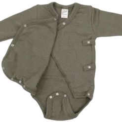 Wickelbody Wolle Seide khaki 56