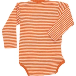 Wickelbody Wolle Seide orange-natur 50/56