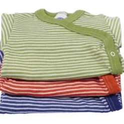 Wickelbody Wolle Seide orange-natur 50/56