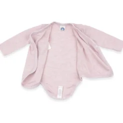 Wickelbody Wolle Seide pastell-rosa 50/56