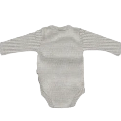 Wickelbody Wolle Seide Ringel khaki 56