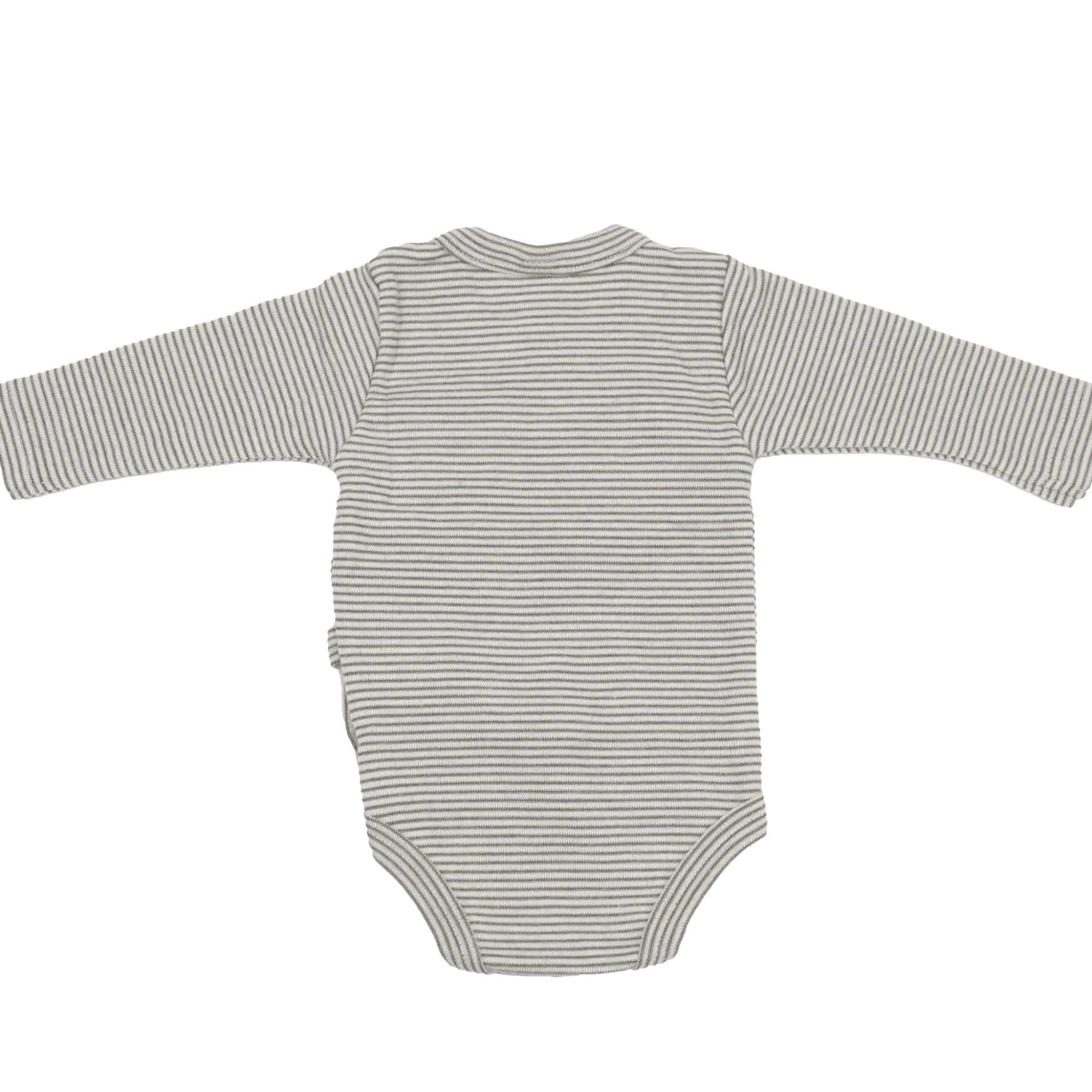 Wickelbody Wolle Seide Ringel khaki 56