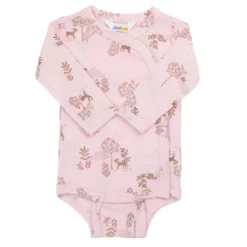 Wickelbody Wolle Seide "Wald" rosa 50