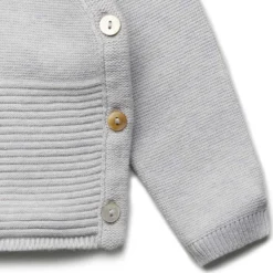 Wickeljacke mit Seide silbergrau 74/80