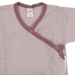 Wickelsack Wolle Seide mauve Ringel 50/56