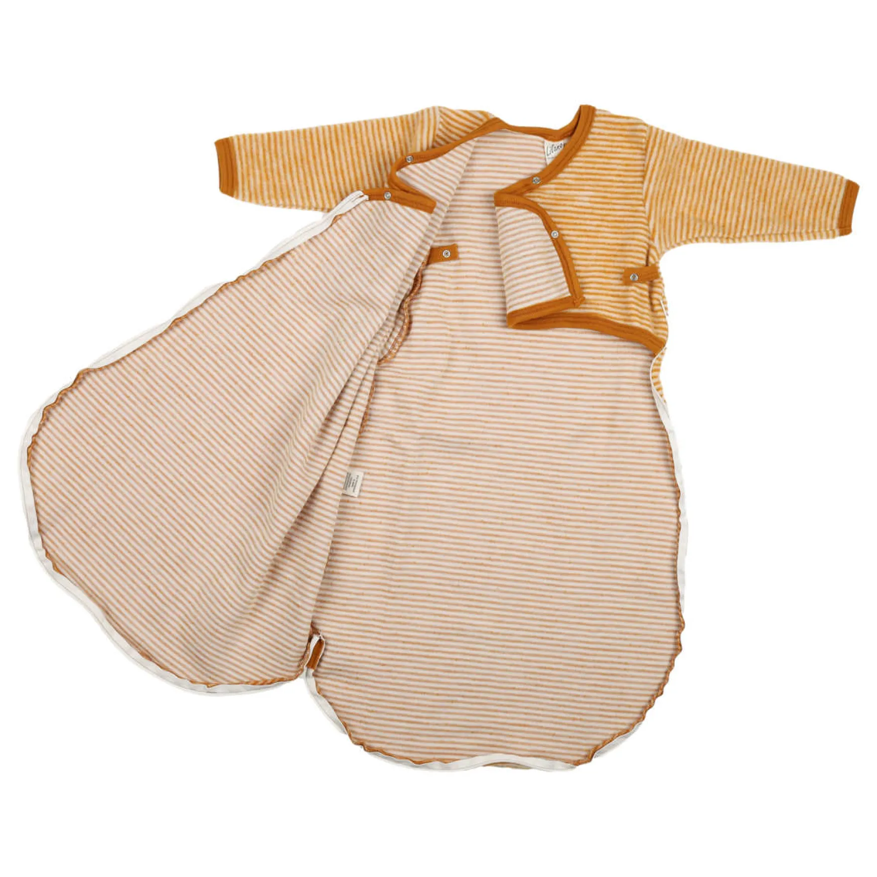 Wickelsack Wollfrottee curry Ringel 62/68