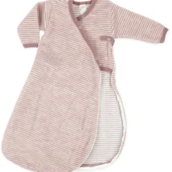 Wickelsack Wollfrottee mauve Ringel 50/56