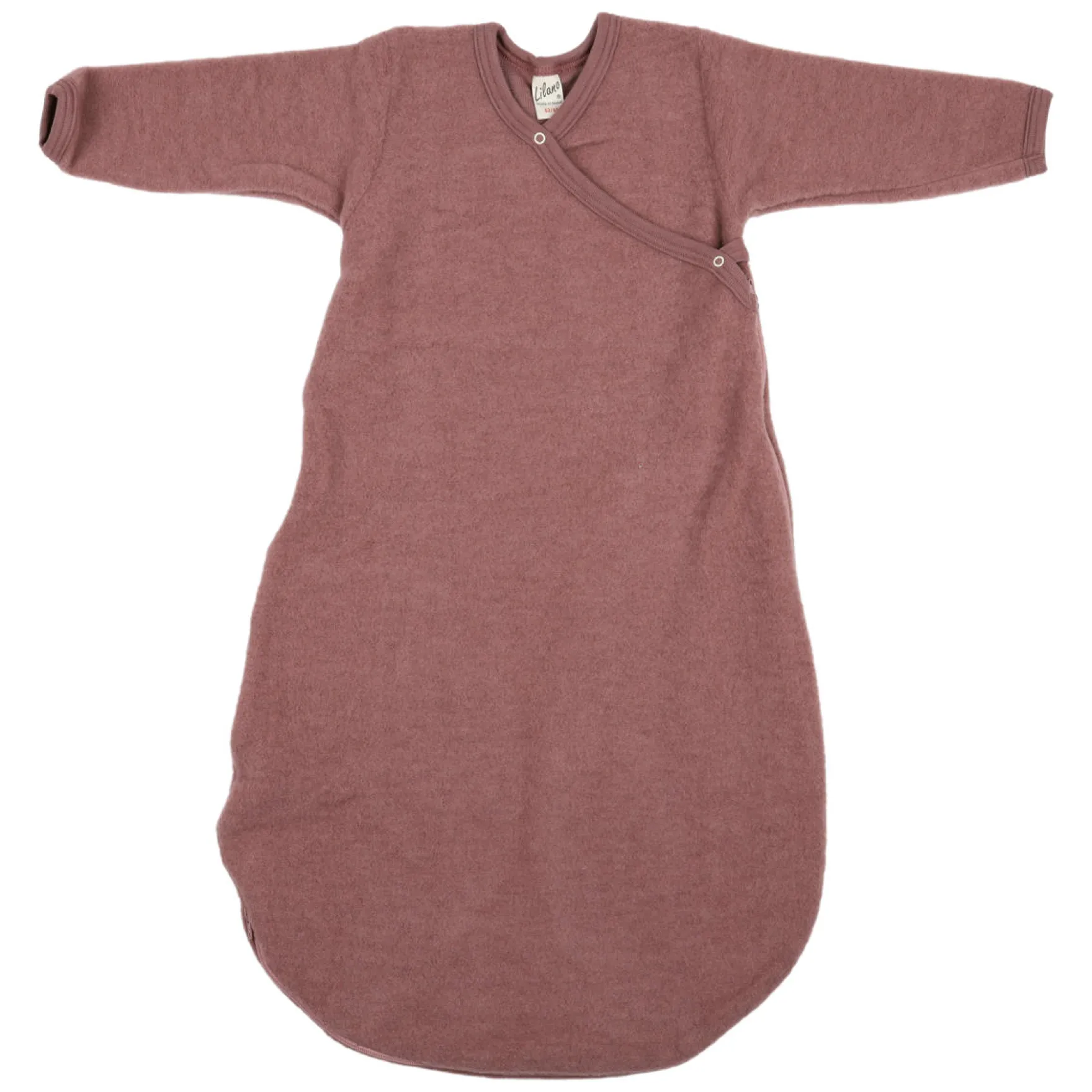 Wickelsack Wollfrottee mauve 74/80