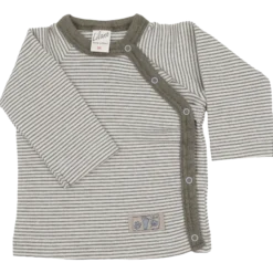 Wickelshirt Wolle Seide Ringel khaki 50