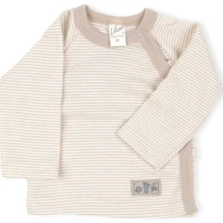 Wickelshirt Wolle Seide Ringel sand 56
