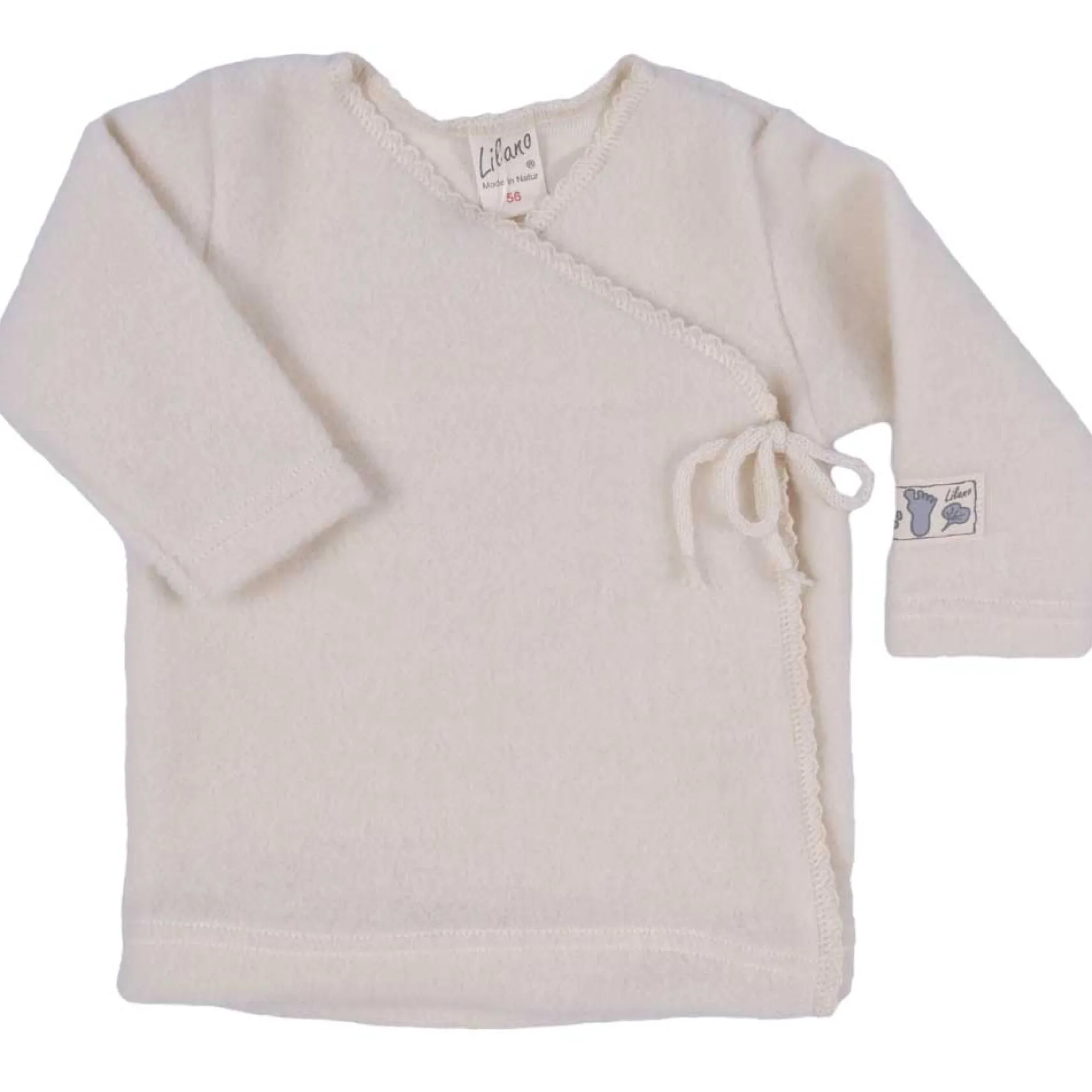Wickelshirt Wollfrottee natur 50