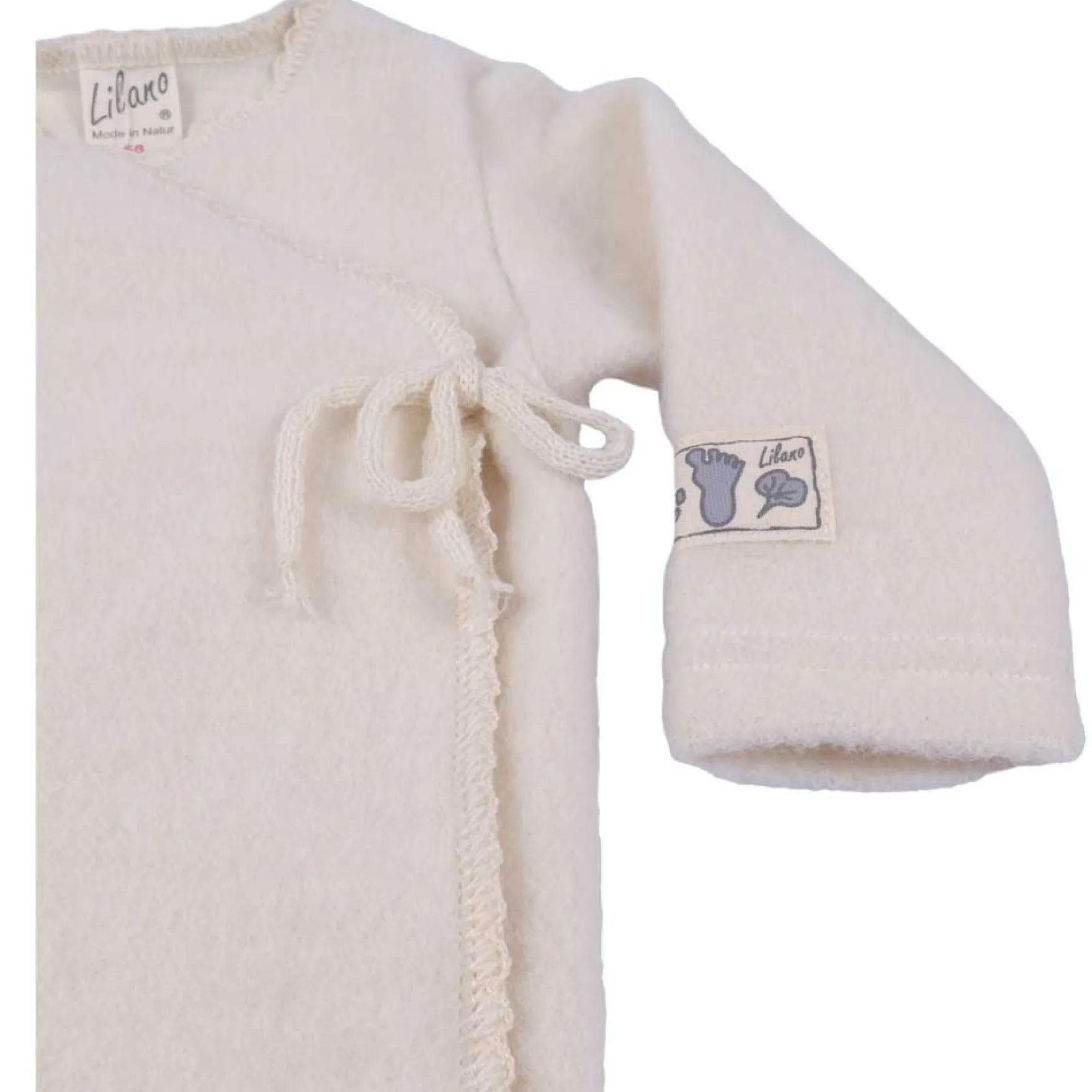 Wickelshirt Wollfrottee natur 50