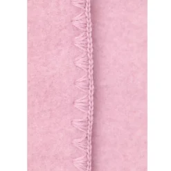 Wollfleece Decke rosa mit Muschelkante