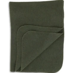 Wollfleece Decke schilf mit Muschelkante