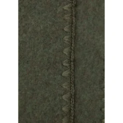 Wollfleece Decke schilf mit Muschelkante