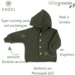 Wollfleece Jacke schilf 62/68