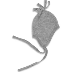 Wollfleece Mütze Baby grau 74/80