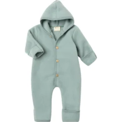 Wollfleece Overall bergblau melange 50/56
