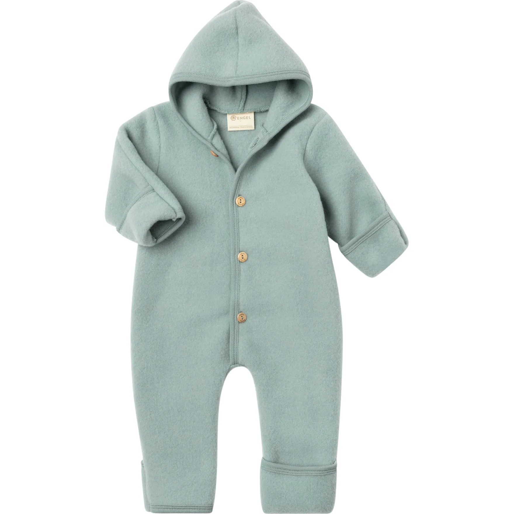 Wollfleece Overall bergblau melange 50/56