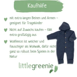 Wollfleece Overall blau 50/56