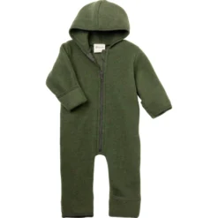 Wollfleece Overall mit Reißverschluss schilf melange 50/56