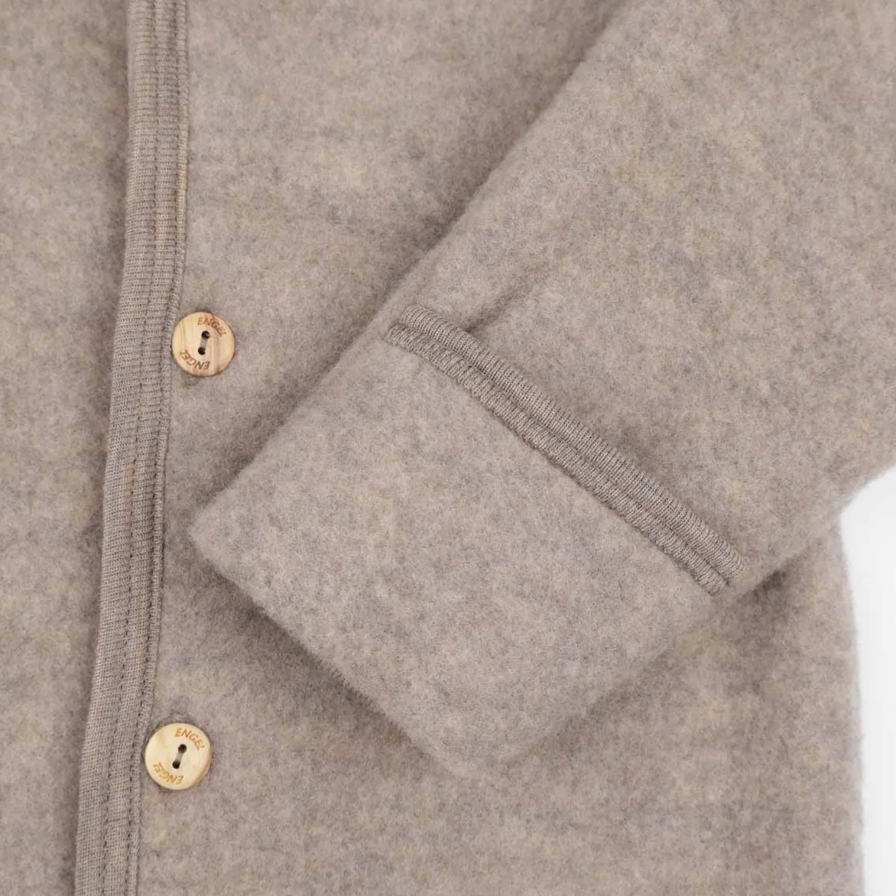 Wollfleece Overall walnuss 50/56