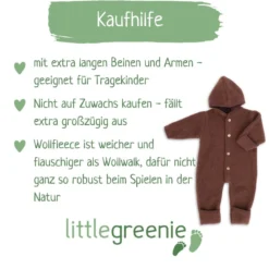 Wollfleece Overall zimt 50/56