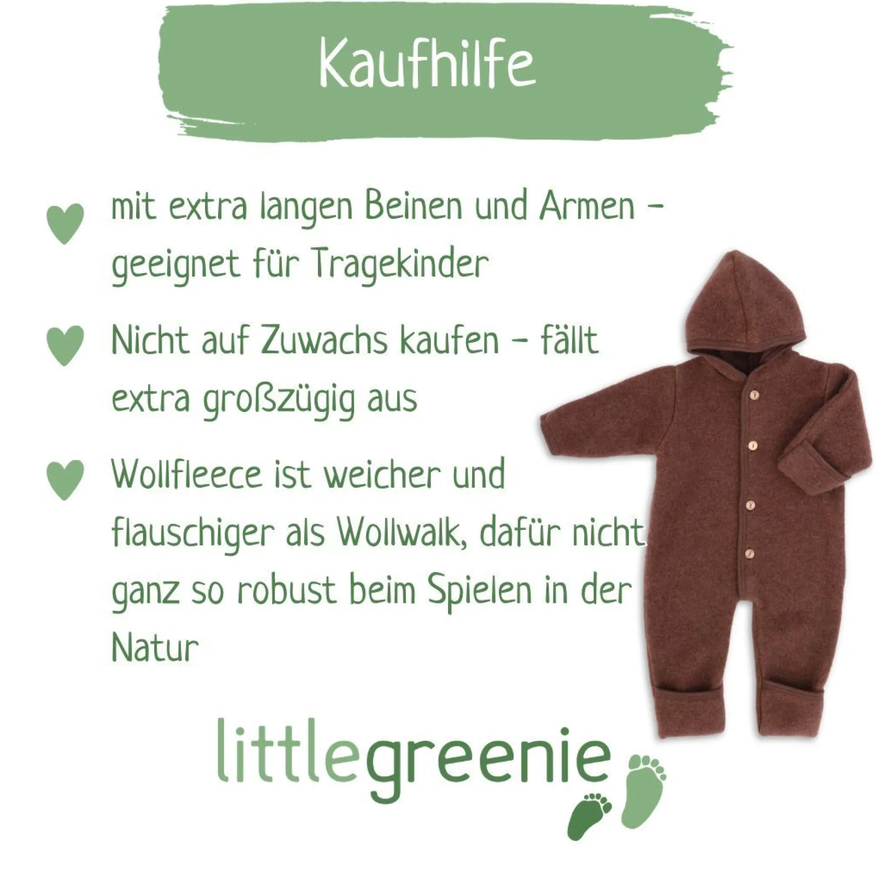 Wollfleece Overall zimt 50/56