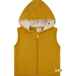 Wollfleece-Weste curry 98/104