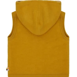Wollfleece-Weste curry 98/104