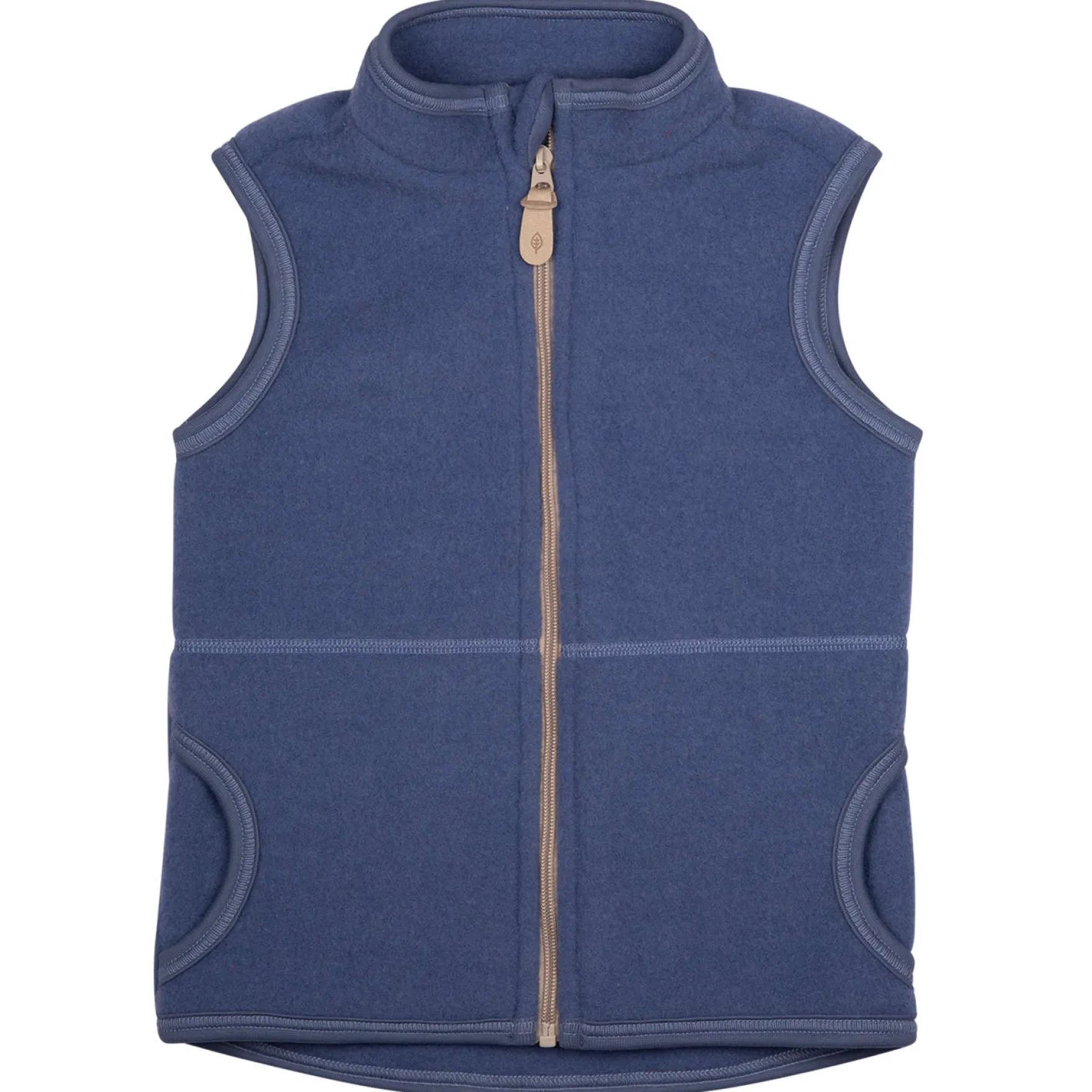 Wollfleece-Weste smoke-blue 86/92