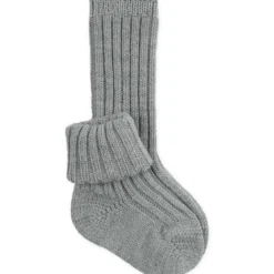 Wollstricksocken Baby grau 68/74