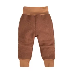 Wollwalk-Hose grau melange haselnuss 74/80