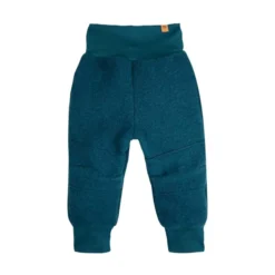 Wollwalk-Hose grau melange petrol 74/80